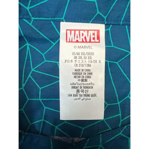 Marvel‎ Comic Book Print Button Up Shirt Long Sleeve Graphic XXL - Picture 5 of 6